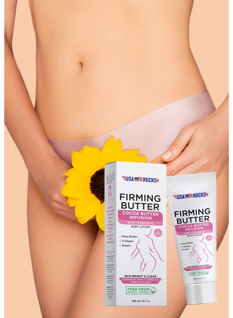 USA ROCKS Firming Butter with Cocoa Butter and Vitamin E for Skin hydration and Firming Care - Image 2